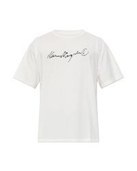 MM6 by Maison Margiela White T-Shirt With Logo for men