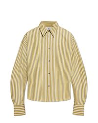 AMI Yellow Shirt With Stripe Pattern for men