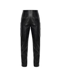 Alaïa Black Leather Trousers