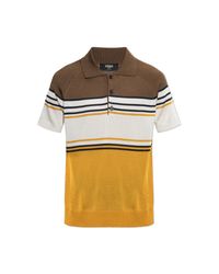 Fendi Orange Polo With Embroidered Logo for men