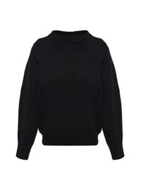 Totême Black Crew Neck Sweater