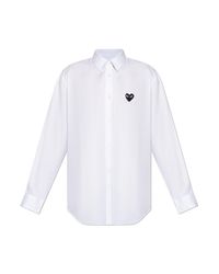 COMME DES GARÇONS PLAY White Shirt With Patch for men