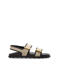 Tod's White Sandals With Logo