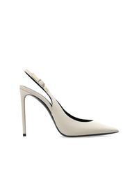Saint Laurent White ‘Zoe’ Pumps