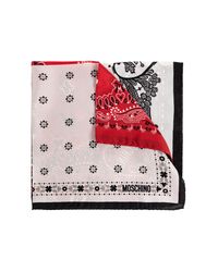 Moschino Red Silk Scarf for men