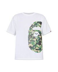 A Bathing Ape Blue T-Shirt With Logo for men
