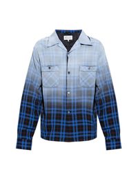 Maison Margiela Blue Plaid Shirt for men