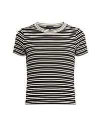 Rag & Bone Black Top With A Striped Pattern