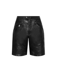 DSquared² Black Waxed Shorts for men