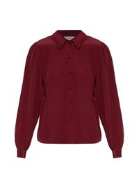FRAME Red Silk Top