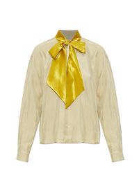 Marni Yellow Shirt With Decorative Bow