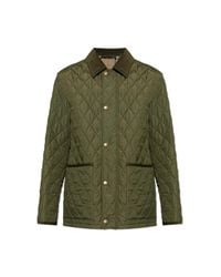 Burberry Green Quilted Jacket for men