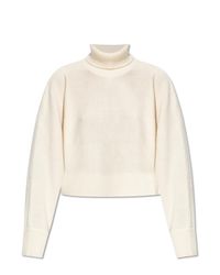 MICHAEL Michael Kors Natural Loose-Fit Wool Turtleneck Sweater