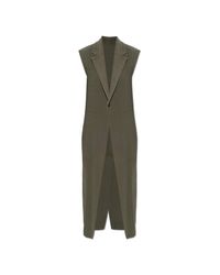 Issey Miyake Green Long Pleated Vest