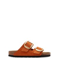 Birkenstock Orange 'arizona Big Buckle' Slides