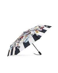 Moschino White Folding Umbrella