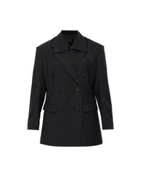 Issey Miyake Black Double-Breasted Blazer