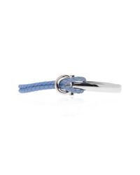 Ferragamo Blue Bracelet With Engraved Logo for men