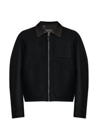 Givenchy Black Jacket With Leather Collar for men