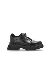Fendi Black Leather Shoes "Force Light" for men
