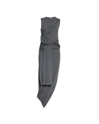 J.W. Anderson Gray Asymmetrical Dress With Tie