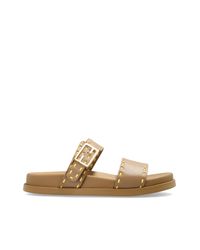 Fendi White 'Feel' Slides