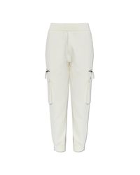 Moose Knuckles White Cargo Sweatpants