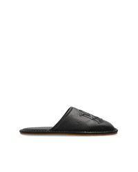 Amiri Black Leather Slides for men