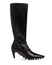 Marni Black Leather Heeled Boots