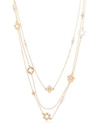 Tory Burch White Necklace With Pendants