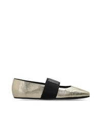 Givenchy Metallic 'Sliced' Leather Ballerinas