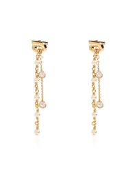Ferragamo White Long Earrings With Pearls