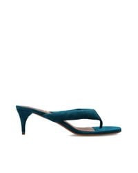 Alaïa Blue Suede Heeled Mules