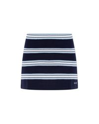 Sporty & Rich Blue Skirt With Striped Pattern