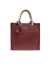 Furla Red 'Divide Small' Shopper Bag