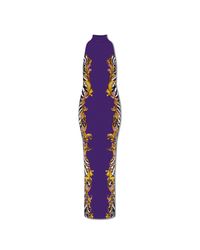 Versace Jeans Couture Purple Dress With Turtleneck