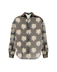 Fendi Black Shirt With Floral Motif