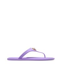 Versace Purple Rubber Flip-Flops
