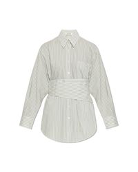 Rohe White Shirt With Striped Pattern
