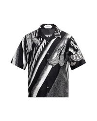 Versace Black Silk Shirt "Formula 6" for men