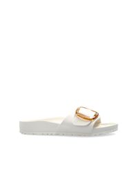 Birkenstock White 'Madrid Big Buckle Eva' Flip-Flops