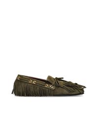 Etro Green Leather Loafers