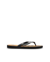 Versace Jeans Couture White Rubber Flip-Flops With Logo for men