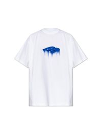 Balenciaga Blue 'Oversize' T-Shirt for men