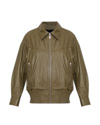IRO Green Leather Jacket 'Elif'