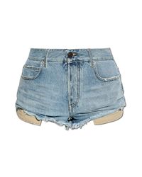 Balenciaga Blue Denim Shorts With 'Vintage' Effect