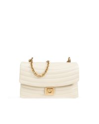 Ferragamo White Shoulder Bag Mat Flap