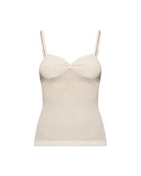 Victoria Beckham Natural Strappy Top