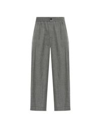 Giorgio Armani Gray Virgin Wool Trousers for men