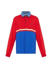 J.W. Anderson Red Long-Sleeve Polo for men
